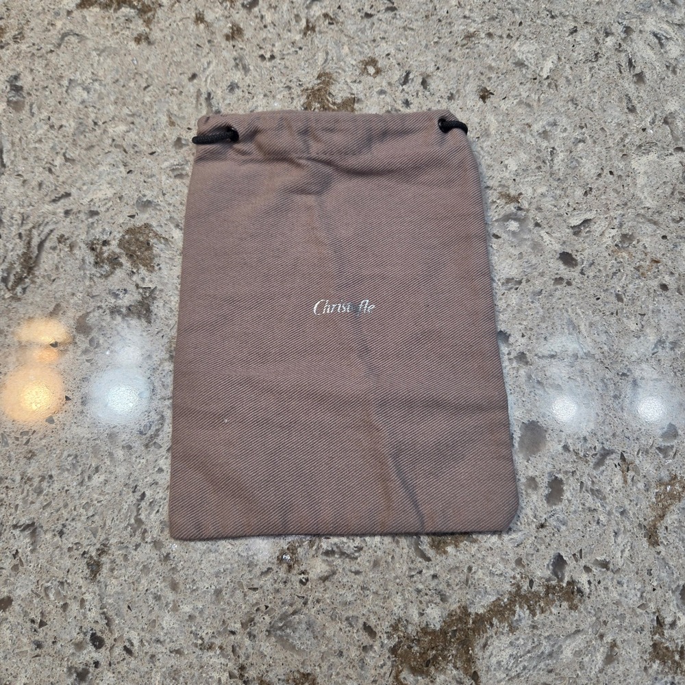 Christofle Brown Anti-Tarnish Drawstring Storage Pouch for Silverware Jewelry